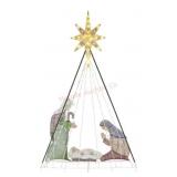 6ï¿½ Pre-Lit Nativity Scene with Chasing Lights