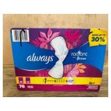 Always Radiant FlexFoam Pads, 76 Count