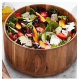 Acacia Wood Salad Bowl with Servers