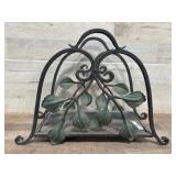Wrought iron magazine rack