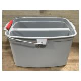 Grey divided mop rinse bucket