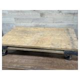 4 Wheel wood furniture moving cart