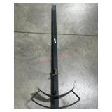 Pipe with hose reel and faucet