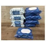 Box of flushable wipes