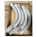 Flat with pvc under ground pipe elbows