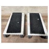 2- Aluminum 4 wheel 10x6 dollies