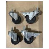 Flat with 4 -2 inch black wheel castors