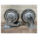Crate of 6 commercial castors  6 inch