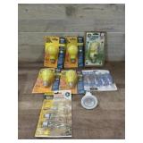 Yellow organizer tray with yellow light bulbs