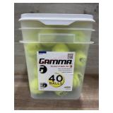 Bucket of tennis balls