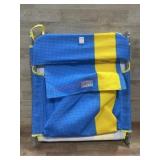 Blue and yellow lounger lawn chair