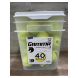 Bucket of tennis balls