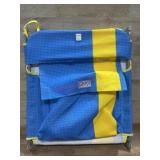Blue and yellow lounger lawn chair