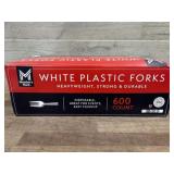 White Plastic Forks, 600 Count