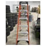 Orange Werner 6 foot step ladder