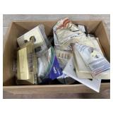 Box lot of face plates, dimmer switch and misc.