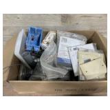 Box lot of electric boxes, faceplates and misc,