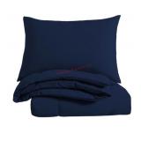 Blue 3-Piece Down Alternative Comforter Set,