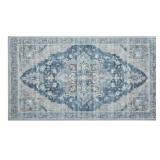 Everwash Washable Accent Rug, 2'x 3'7', Blue