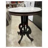Antique Victorian era oval parlor table with