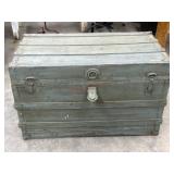 Antique green trunk