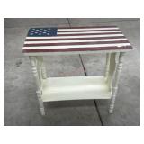 2 Tier table with American flag design
