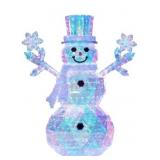 6' Pre-Lit Prismatic Snowman