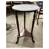 3 leg side table with marble look top