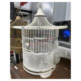 White metal bird cage
