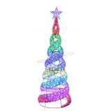 8' Pre-Lit Iridescent Color-Changing Spiral Tree