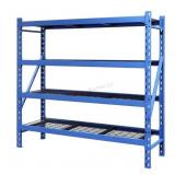 4-Shelf Blue Industrial Storage Rack
