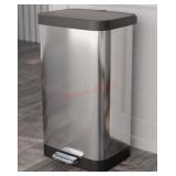 GLAD 20 Gallon Stainless Steel Step Trash Can