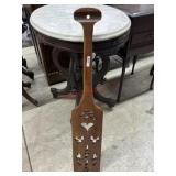 Wooden paddle made by Tell City Chair company