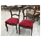 2- Antique mahogany dining chairs