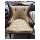 Rose carved antique arm chair