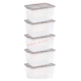 IRIS USA 58-Quart Storage Box, Set of 5