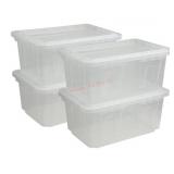 60 Quart Clear Storage Tote, 4 pk