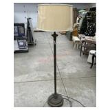 Vintage floor lamp with tan shade