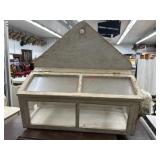 Wooden glass front display cabinet