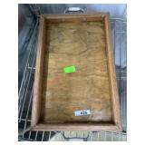 Wood hand made serving tray