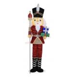 8' Pre-Lit Pop-Up Twinkling Nutcracker