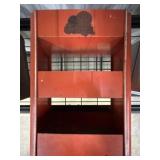Vintage red metal display wall hanger