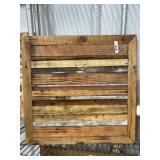 Handmade wood and metal decorator wall hanger