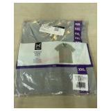 XXL Gray Stretch Pique Polo Shirt