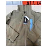 DKNY Full-Zip Hoodie in Olive Green