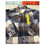 Womenï¿½s Plaid Button-Up Shacket, Size M