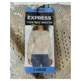 Large Crew Neck Sweater by Express