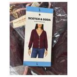 Scotch & Soda Burgundy Cardigan, Size L
