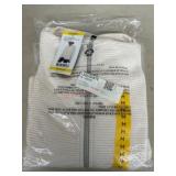 Cream Full-Zip Ribbed Jacket ï¿½ Medium