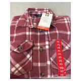 Womenï¿½s XS Plaid Shacket in Red and White